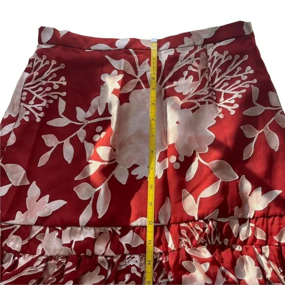 NWT Anthropologie Hutch Red Motif Floral Tiered Maxi Skirt Boho SZ M - Picture 8 of 8